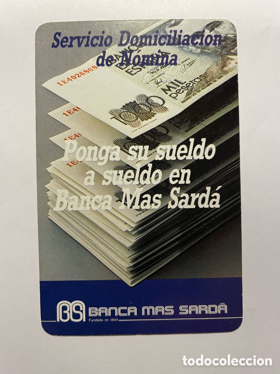 Coleccionismo Calendarios: calendario Fournier 1985, Banca Mas Sard&aacute;
