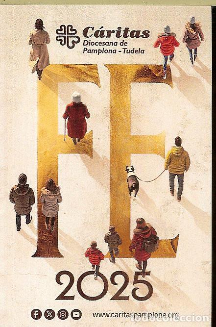 Coleccionismo Calendarios: CALENDARIO DE PUBLICIDAD DOBLE - A&Ntilde;O 2025 - C&Aacute;RITAS DIOCESANA PAMPLONA