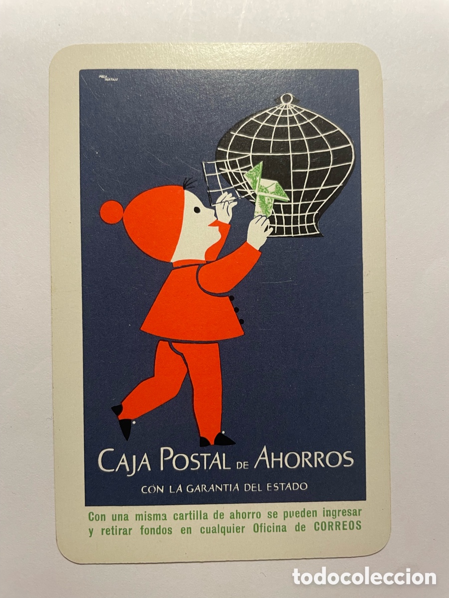 Coleccionismo Calendarios: calendario Fournier 1961, Caja Postal de Ahorros