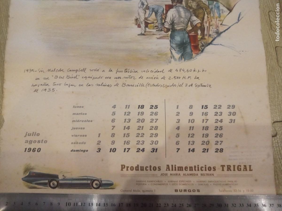 Coleccionismo calendarios: HOJA CALENDARIO ALMANAQUE FIRESTONE 1960 - Foto 3