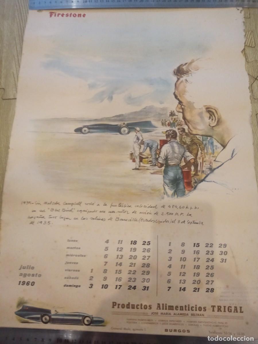 Coleccionismo calendarios: HOJA CALENDARIO ALMANAQUE FIRESTONE 1960 - Foto 1