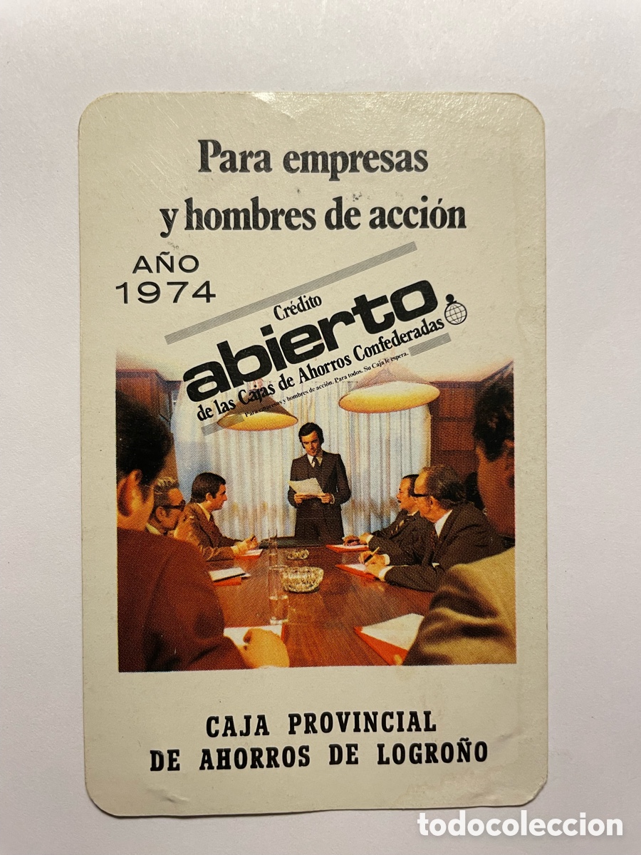 Coleccionismo Calendarios: Calendario Fournier 1974, Caja Provincial de Ahorros de Logro&ntilde;o