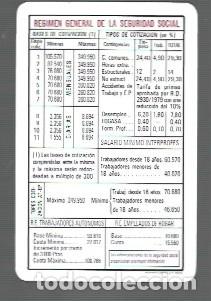 Colecionismo Calend&aacute;rios: CALENDARIO DE TESORERIA GENERAL DE LA SEGURIDAD SOCIAL DEL A&Ntilde;O 1994