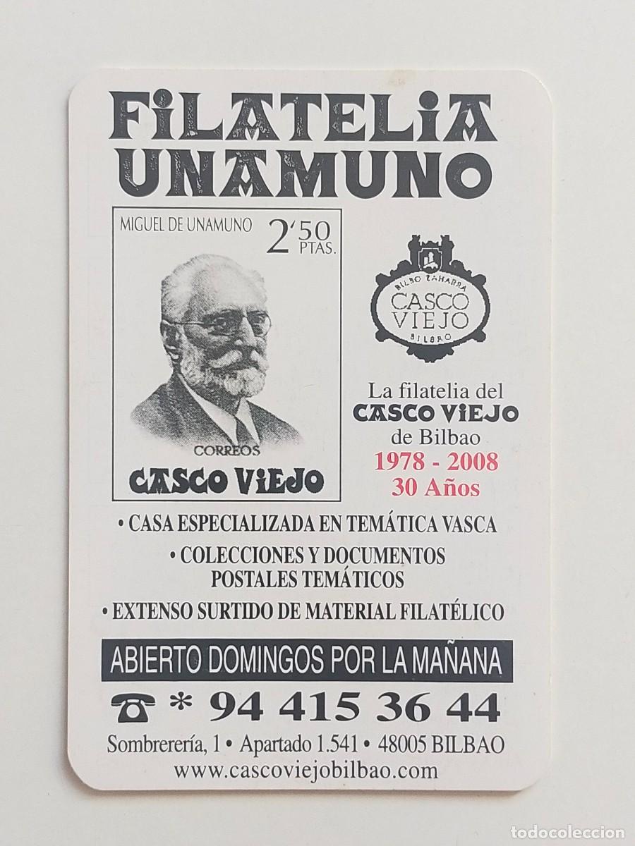 Coleccionismo Calendarios: Calendario de bolsillo A&ntilde;o 2008 - FILATELIA UNAMUNO. Miguel de Unamuno.