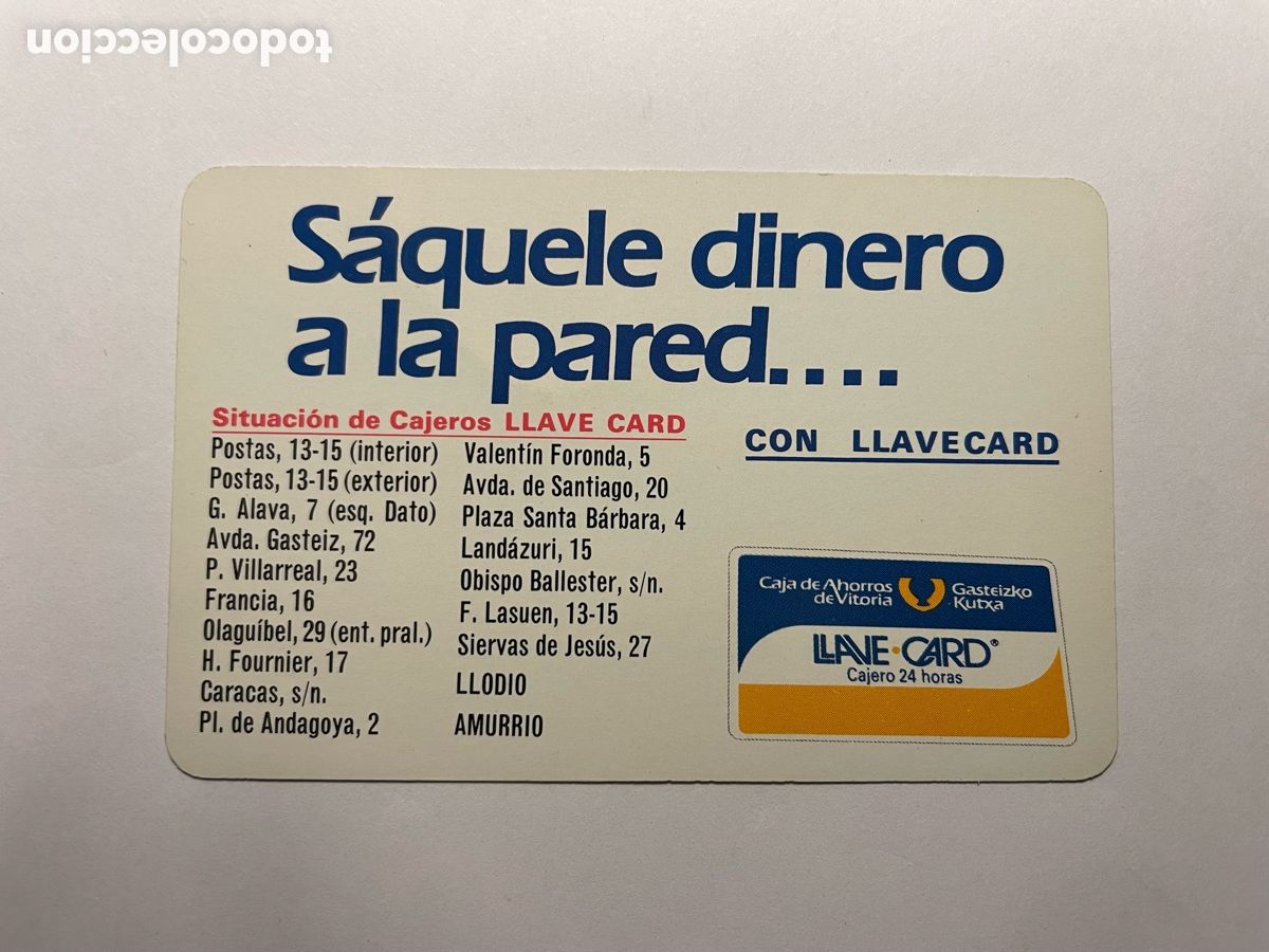 Coleccionismo Calendarios: Calendario Fournier 1985, Caja Ahorros de Vitoria