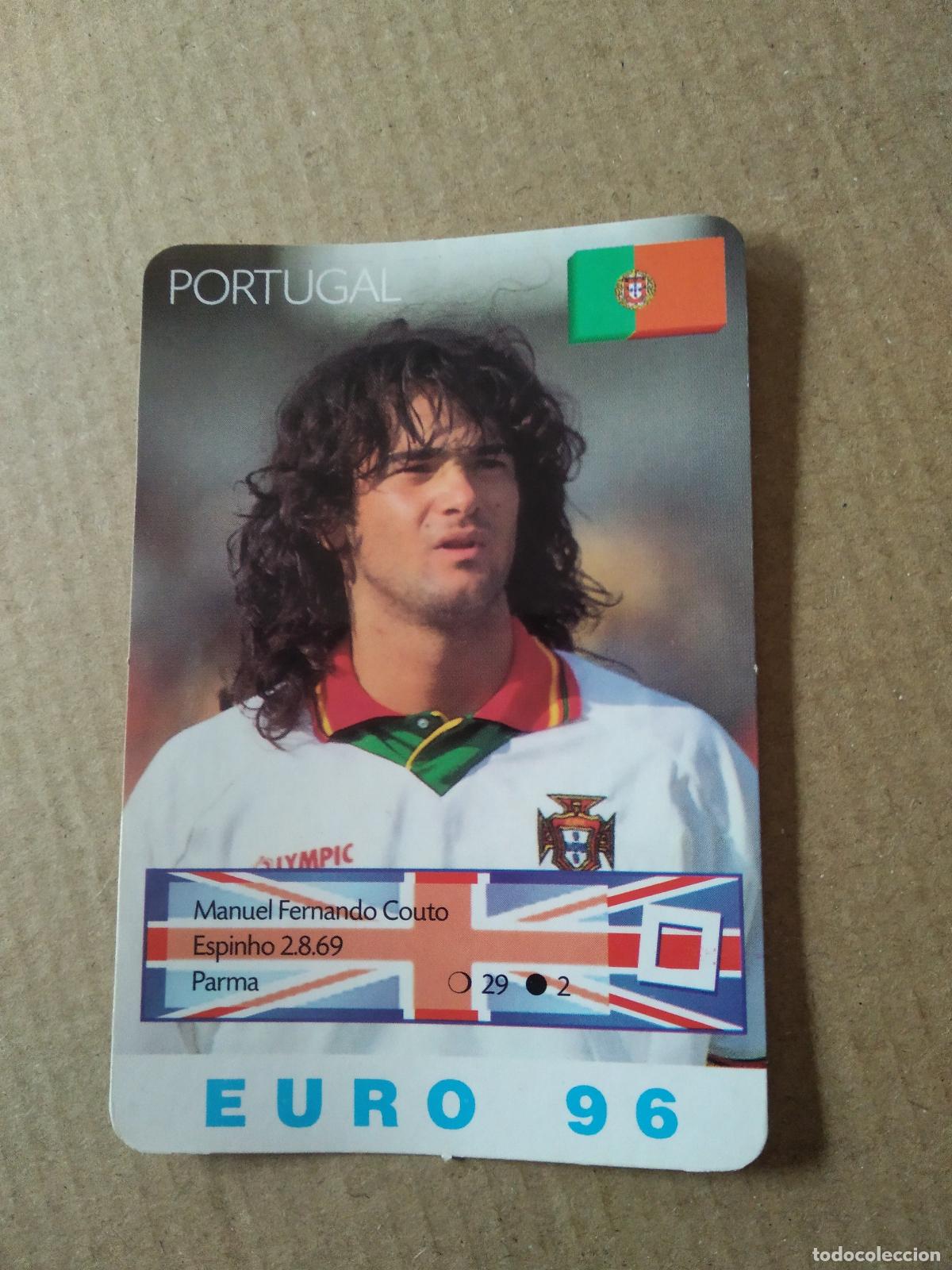 Coleccionismo Calendarios: 7 FERNANDO COUTO PORTUGAL CALENDARIO DE FUTBOL EURO 1996 EUROCOPA