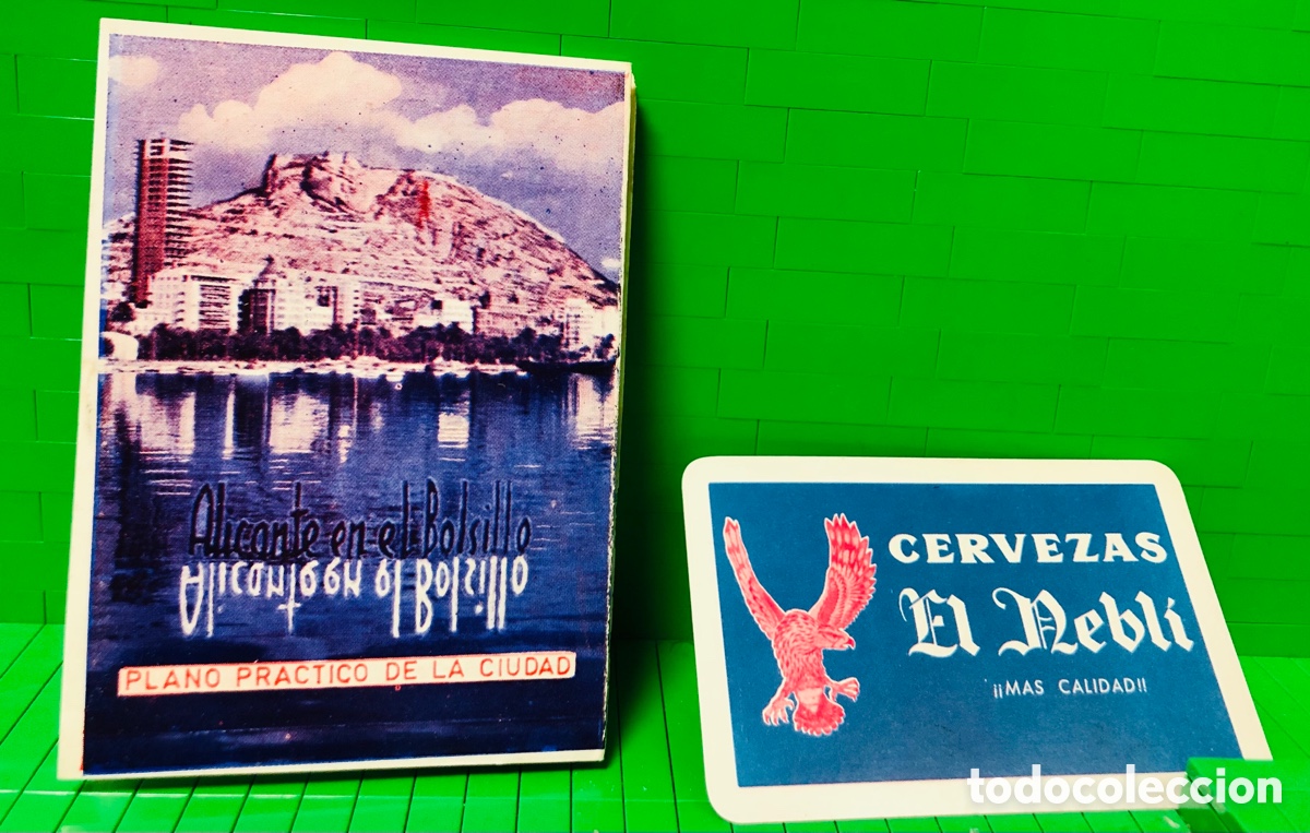 Coleccionismo Calendarios: PEQUE&Ntilde;O PLANO Y CALENDARIO DE BOLSILLO CIUDAD DE ALICANTE - PUBLICIDAD CERVEZAS EL NEBLI - 1964