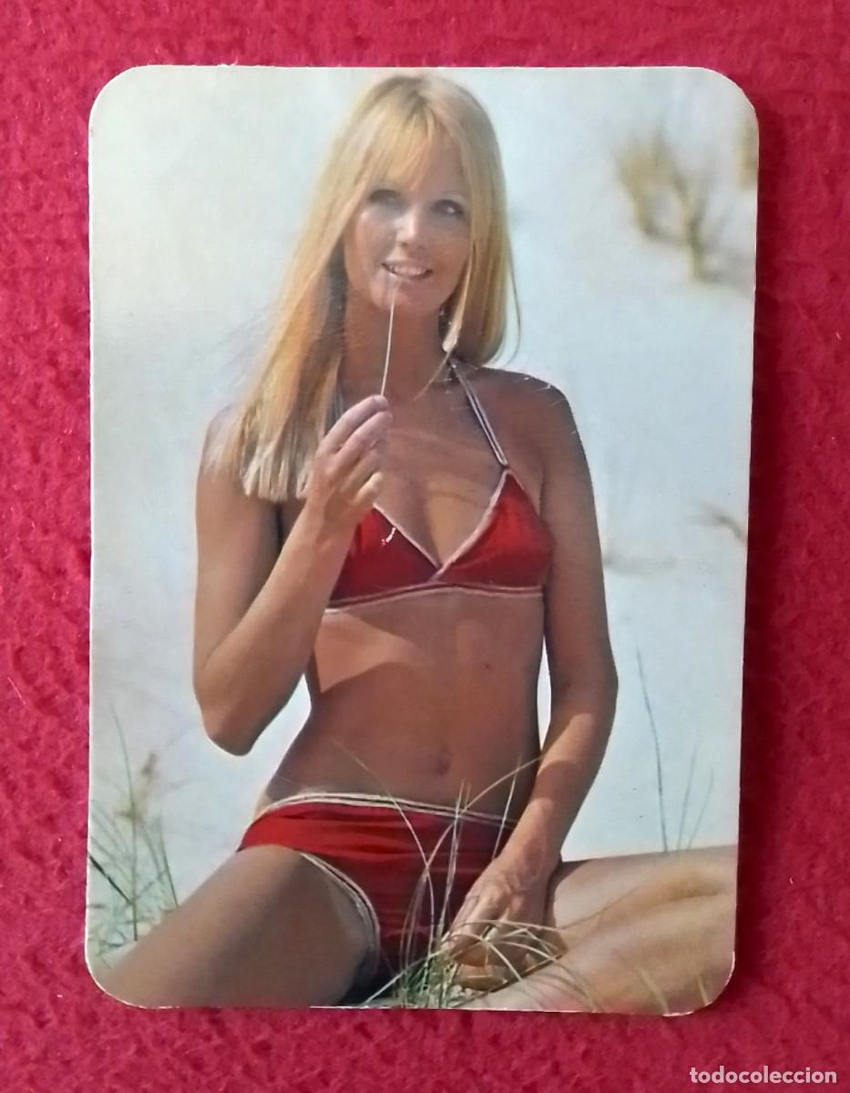 Coleccionismo calendarios: ANTIGUO CALENDARIO DE BOLSILLO A&Ntilde;O 1974 PUBLICIDAD CHAPISTER&Iacute;A PRUDEN DE ZAMORA CHICA EN BIKINI GIRL