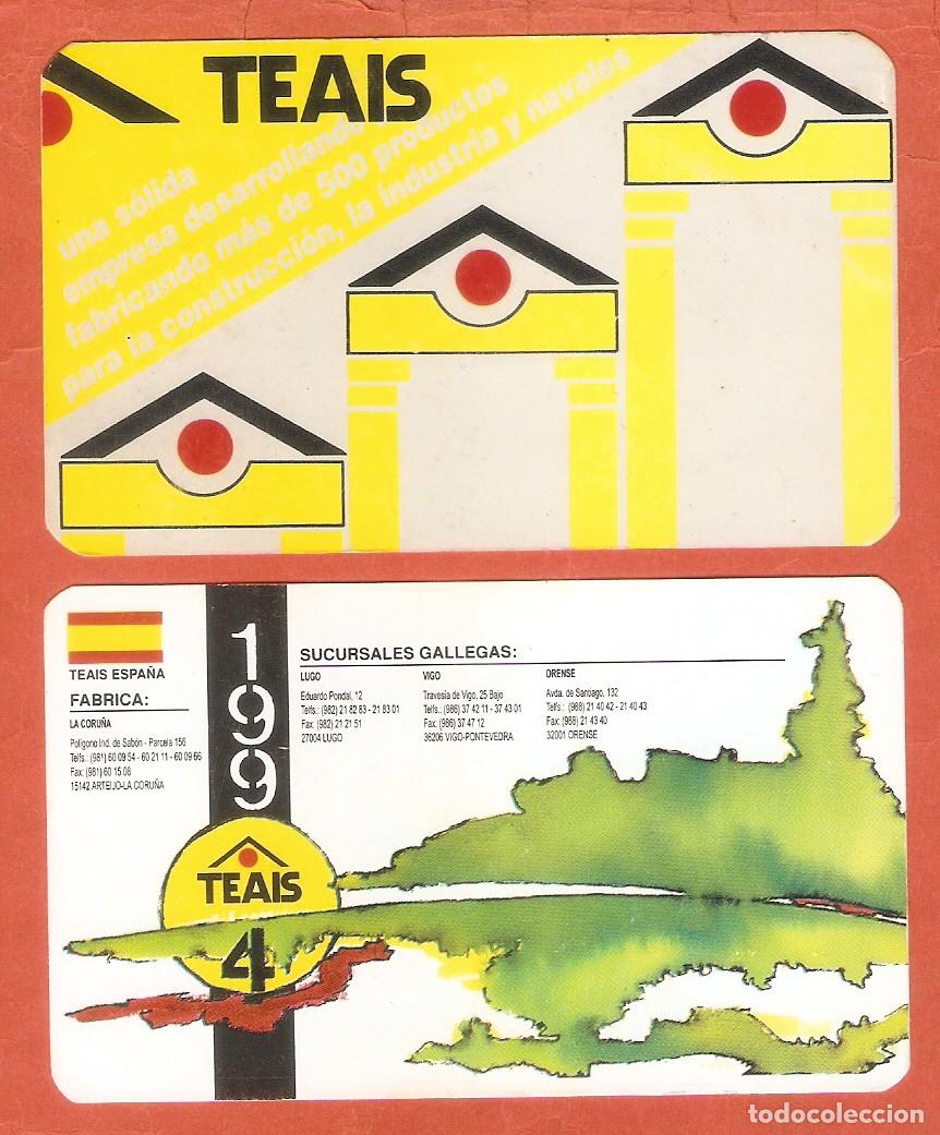 Coleccionismo calendarios: 2 CALENDARIOS DE BOLSILLO PUBLICITARIOS A&Ntilde;OS 1993 -1994 TEAIS - VER FOTO REVERSOS