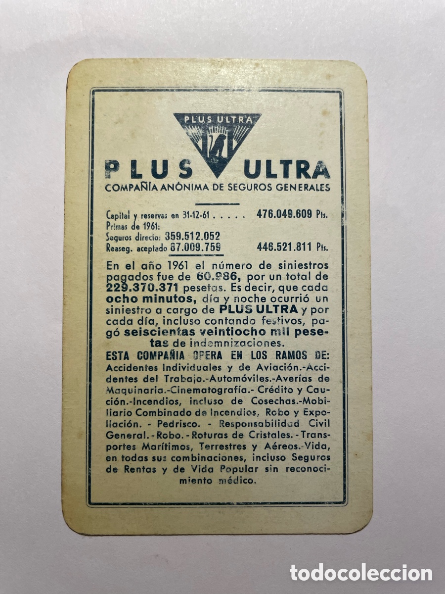 Coleccionismo Calendarios: Calendario Fournier 1963, Plus Ultra