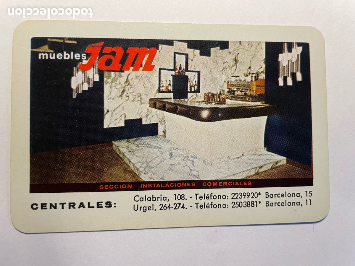 Coleccionismo Calendarios: Calendario Fournier 1972, Muebles Jam