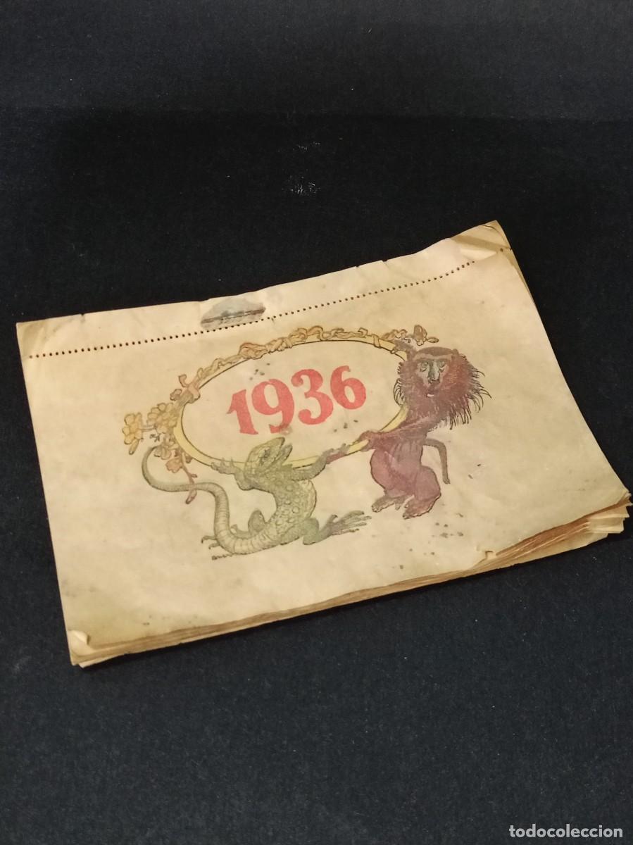 Coleccionismo calendarios: calendario antiguo 1936