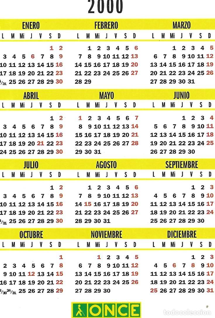 Coleccionismo calendarios: C131 CALENDARIO BOLSILLO-ONCE-2000 - Foto 2