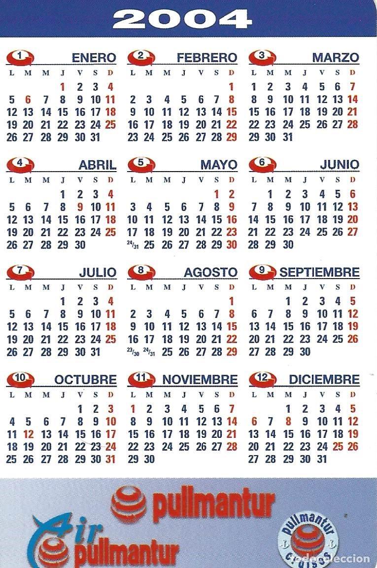 Coleccionismo calendarios: C143 CALENDARIO BOLSILLO-PULLMANTUR-2004 - Foto 2