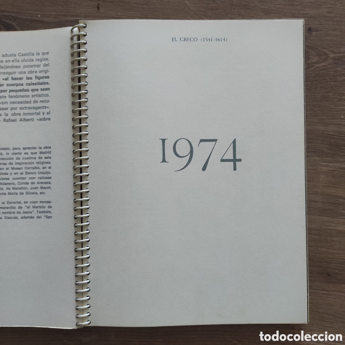 Coleccionismo calendarios: Agenda de 1974 - El Greco - Foto 4
