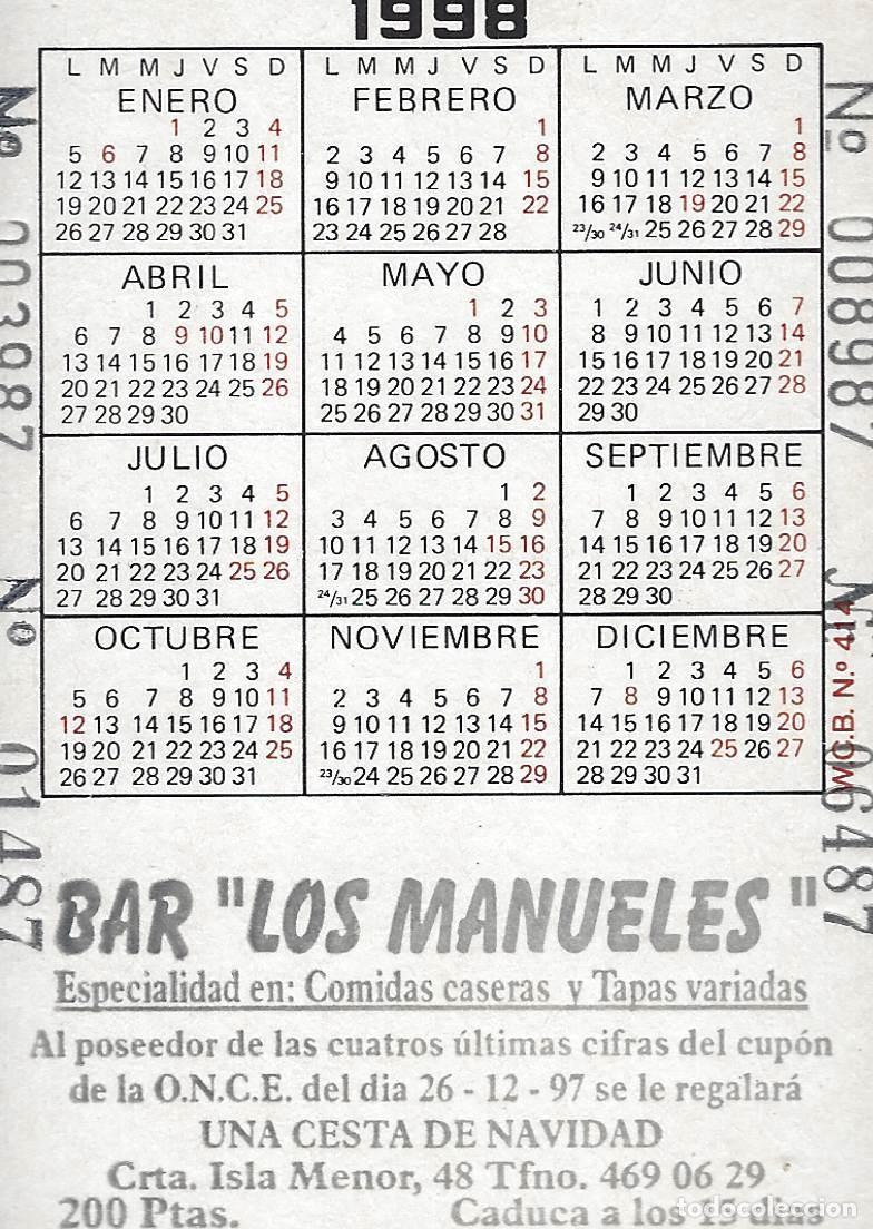 Coleccionismo calendarios: C539 CALENDARIO BOLSILLO-1998 - Foto 2