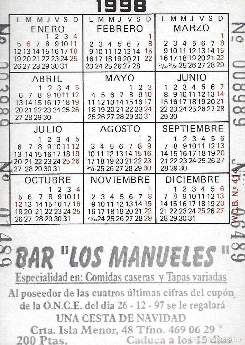 Coleccionismo calendarios: C540 CALENDARIO BOLSILLO-1998 - Foto 2