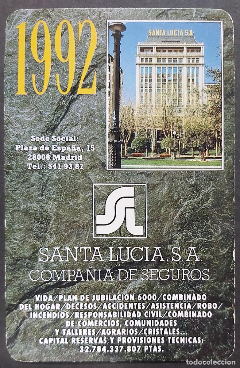 Colecionismo Calend&aacute;rios: Calendario Fournier - SANTA LUCIA - A&Ntilde;O - 1992 - NUEVO - El de la imagen