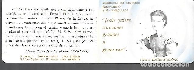 Coleccionismo Calendarios: CALENDARIO DE CON PUBLICIDAD DEL SANTISIMO DEL A&Ntilde;O 1990 DE MARIA EMILIA RIQUELME