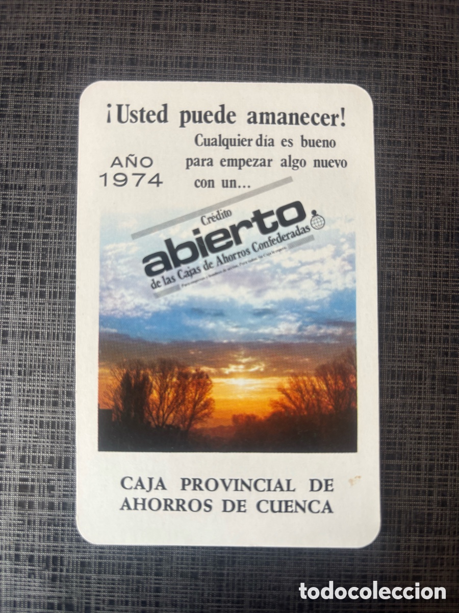 Coleccionismo calendarios: Calendario - almanaque Fournier 1974 Caja provincial de ahorros de Cuenca.