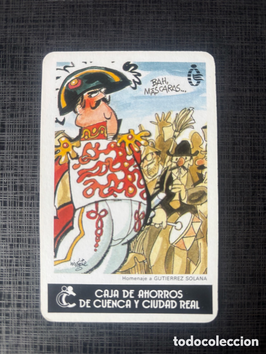 Coleccionismo calendarios: Muy raro calendario - almanaque Fournier 1990 Caja provincial de ahorros de Cuenca.