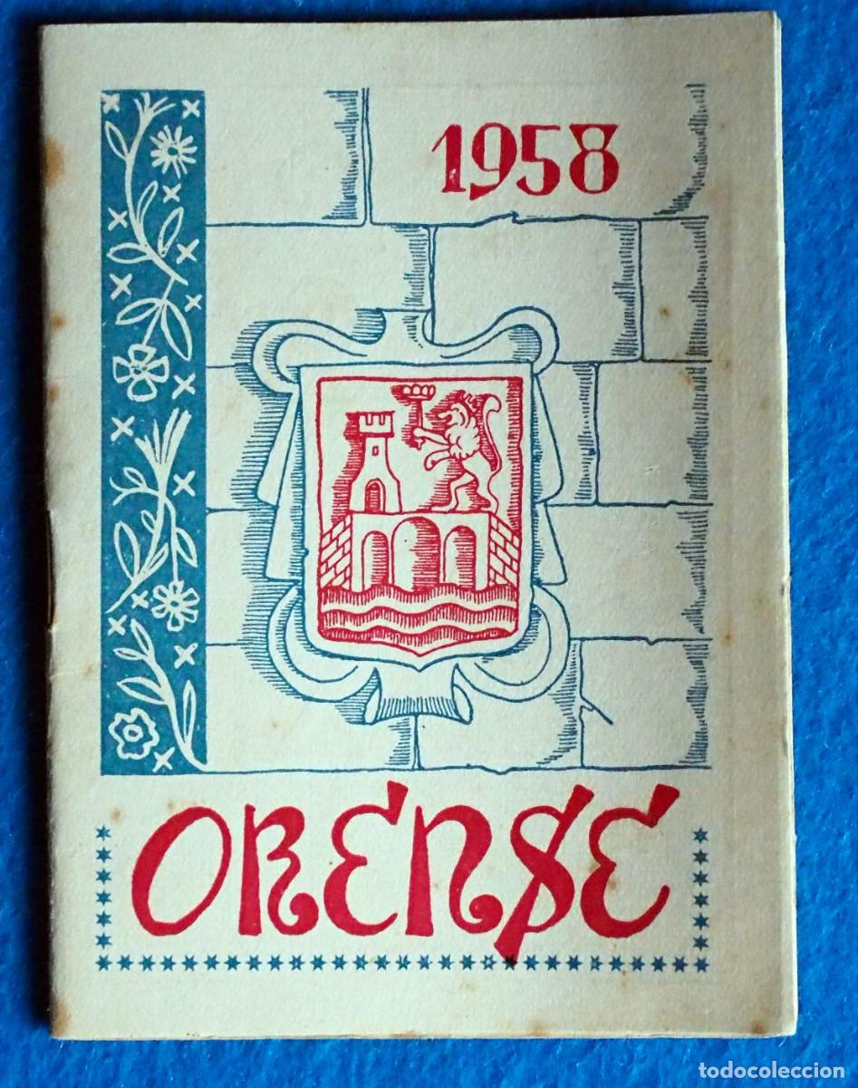 Coleccionismo calendarios: AGENDA DE ORENSE. A&Ntilde;O 1958