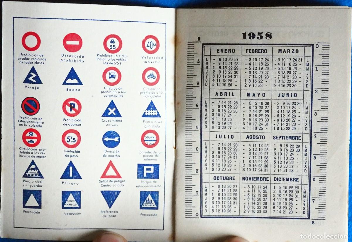 Coleccionismo calendarios: AGENDA DE ORENSE. A&Ntilde;O 1958 - Foto 2