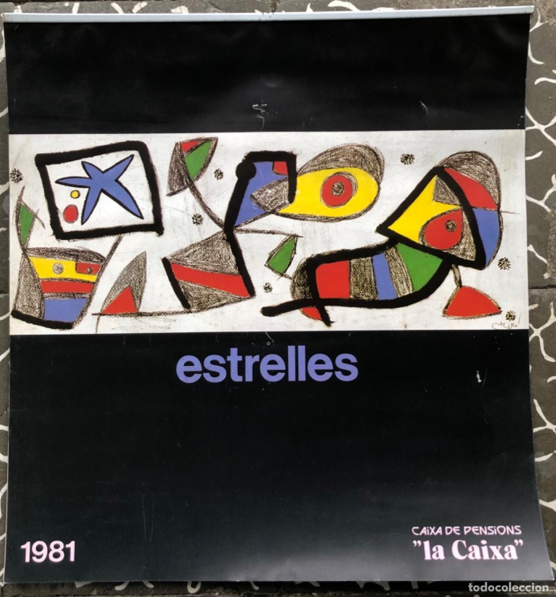 Coleccionismo Calendarios: Calendario Caixa de Pensions &rdquo;LA CAIXA&rdquo; - 1981 - ESTRELLES (Diferentes estrellas en el arte)