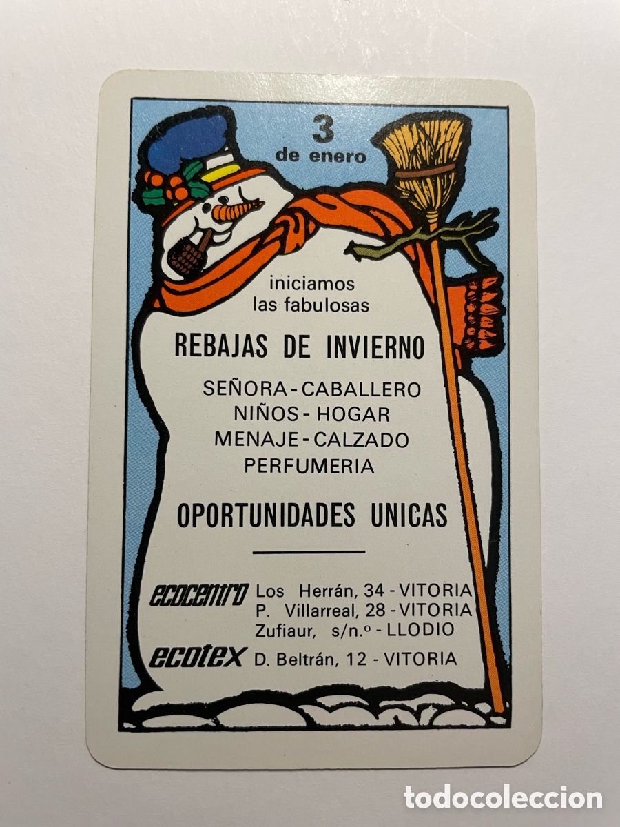 Coleccionismo Calendarios: Calendario Fournier 1986, Ecotex