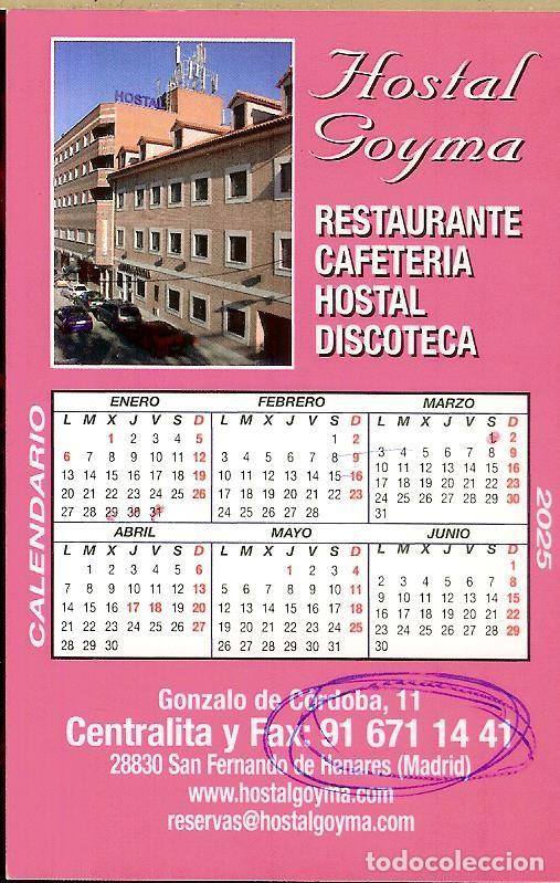 Coleccionismo Calendarios: CALENDARIO DE PUBLICIDAD - A&Ntilde;O 2025 - HOSTAL GOYMA