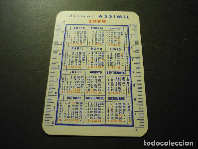 Coleccionismo calendarios: CALENDARIO DE BOLSILLO IDIOMAS ASSIMIL 1970 - Foto 2