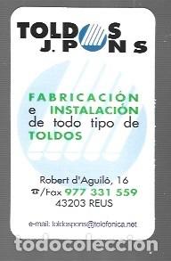 Coleccionismo Calendarios: CALENDARIO DE PUBLICIDAD DE fabricaci&oacute;n de toldos DE REUS DEL A&Ntilde;O 2009