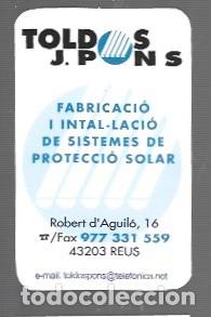 Coleccionismo Calendarios: CALENDARIO DE PUBLICIDAD DE fabricaci&oacute;n de toldos DE REUS DEL A&Ntilde;O 2011