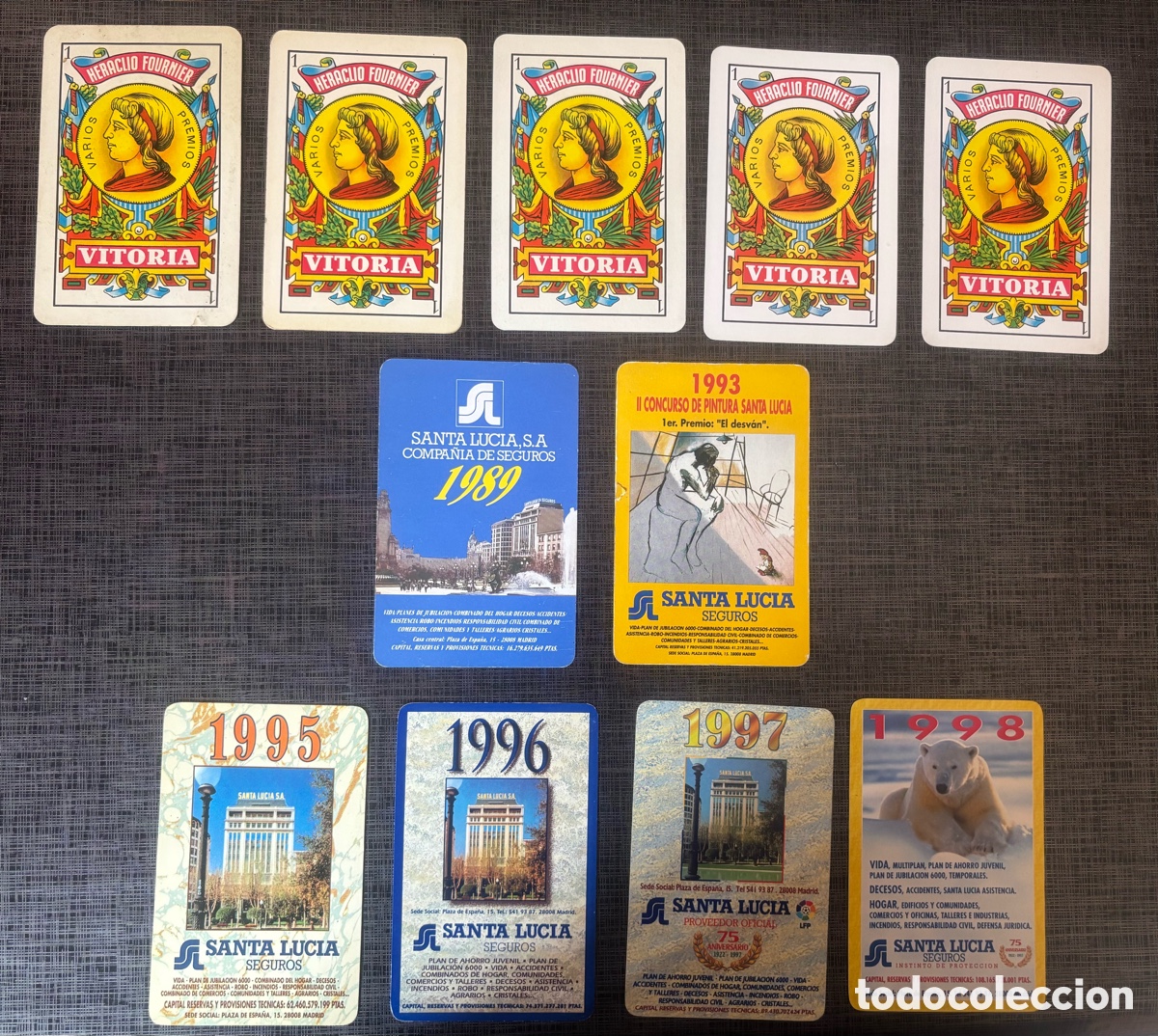 Coleccionismo calendarios: Lote 11 calendarios/almanaques Fournier a&ntilde;os 80/90.