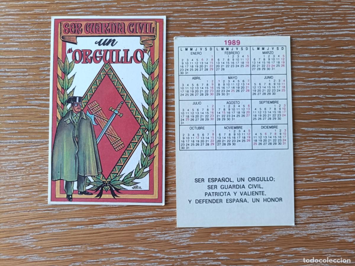 Coleccionismo calendarios: VCK 4320 - CALENDARIO BOLSILLO - A&Ntilde;O 1989 - SER GUARDIA CIVIL, UN ORGULLO