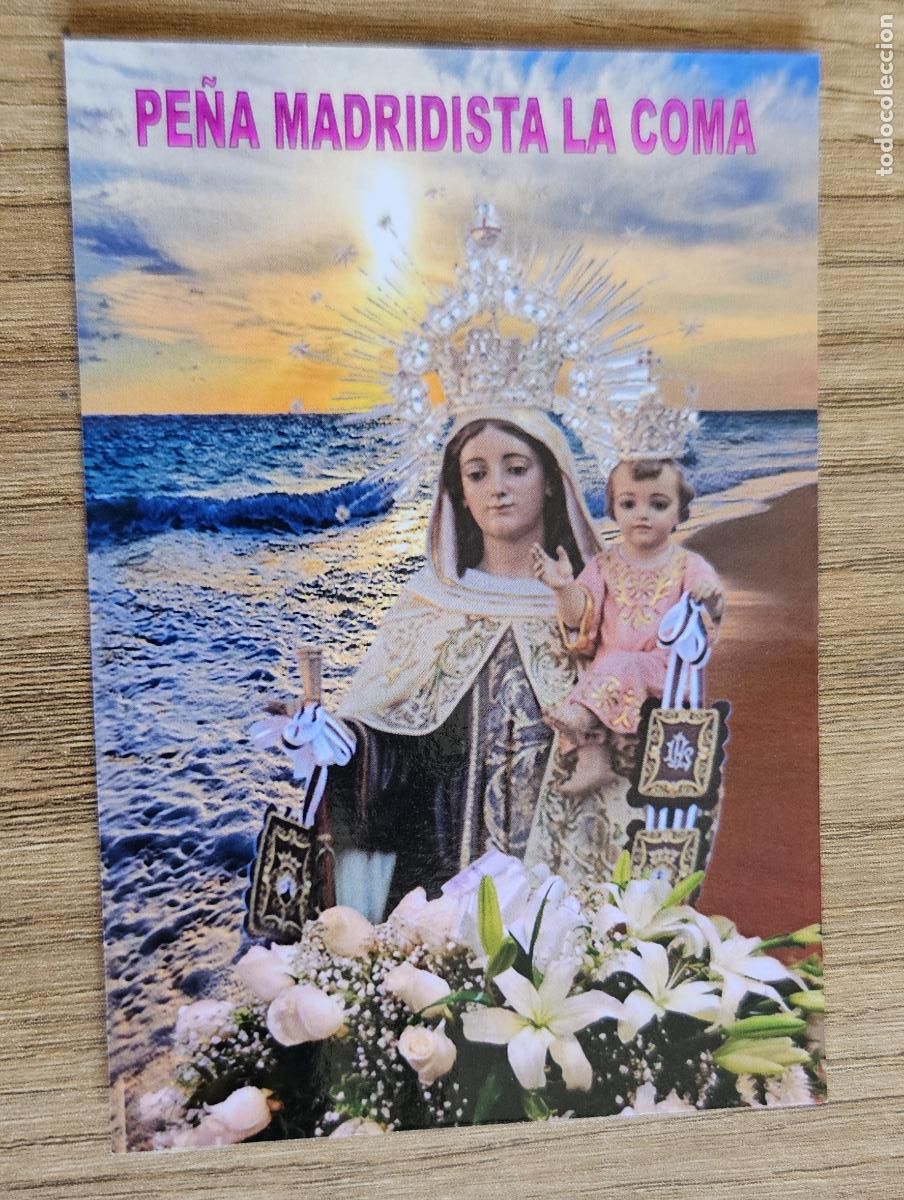 Coleccionismo Calendarios: Calendario del Real Madrid. A&ntilde;o 2023. Pe&ntilde;a Madridista La Coma. Virgen del Carmen