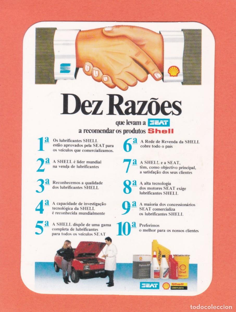 Coleccionismo calendarios: CALENDARIO PORTUGAL 1989 / 1990 - SHELL LUBRICANTES - AUTOMOVILES SEAT