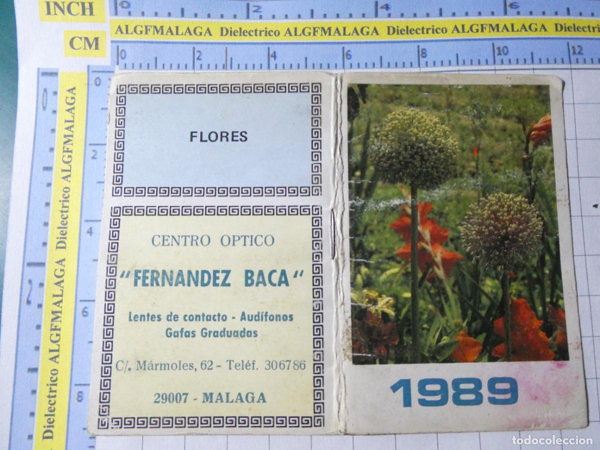 Collezionismo Calendari: CALENDARIO DE BOLSILLO ALMANAQUE 1989. FLORES. 100