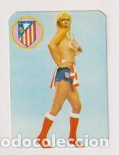 Coleccionismo calendarios: Calendario de bolsillo a&ntilde;o 1978 Muebles L&oacute;pez. Desnudo femenino. Atl&eacute;tico de Madrid