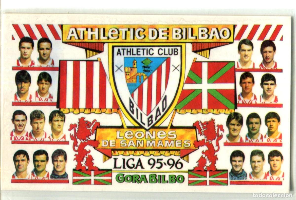 Coleccionismo calendarios: CALENDARIO DE FUTBOL PLASTIFICADO A&Ntilde;O 1996 - ATHLETIC CLUB DE BILBAO