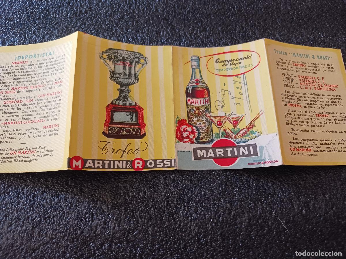 Collectables Calendars: Calendario de F&uacute;tbol Campeonato de Liga Temporada 1952-1953 publicidad Trofeo Martini & Rossi