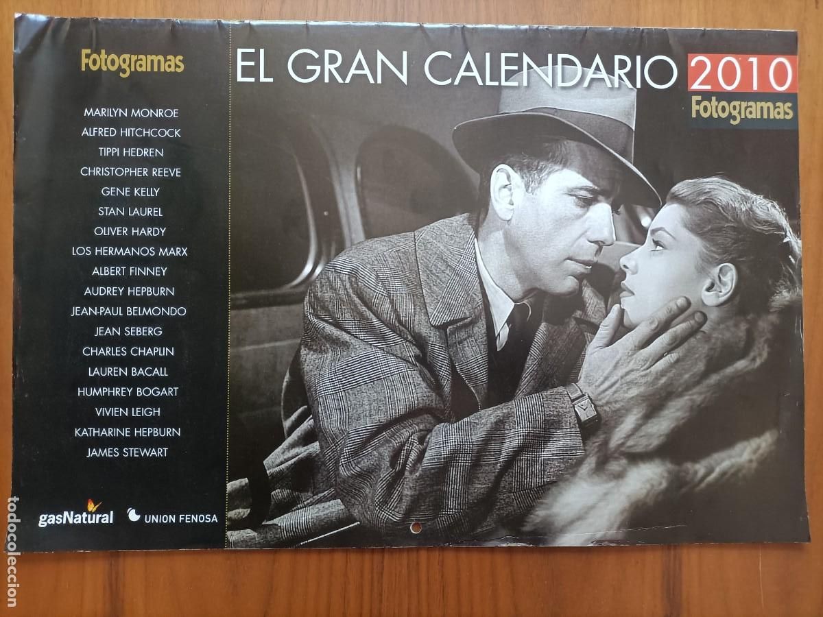 Coleccionismo calendarios: EL GRAN CALENDARIO DE LA REVISTA FOTOGRAMA 2010. CON 12 FOTOS DE 45X30CM. Y 12 CON LA SINOPSIS.