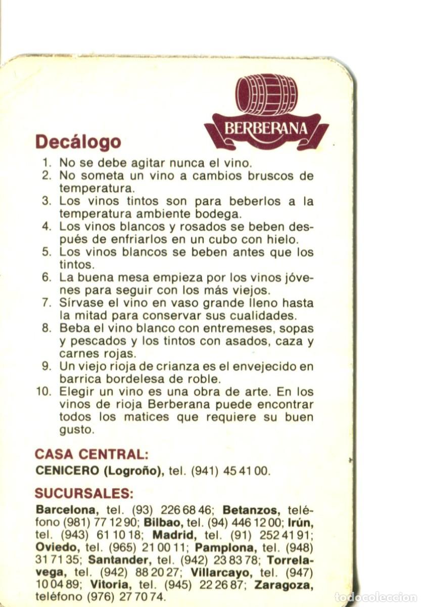 Coleccionismo calendarios: Calendario vinos Berberana 1978