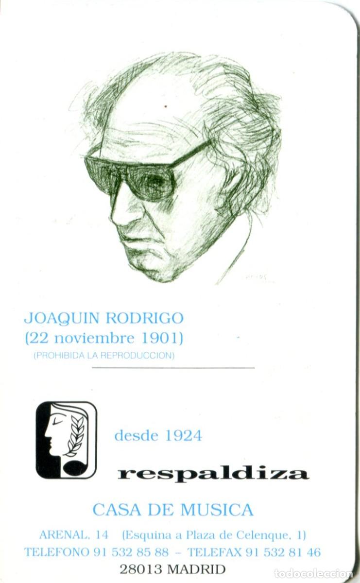 Collectables Calendars: CALENDARIO NO FOURNIER RESPALDIZA A&Ntilde;O 1999. JOAQUIN RODRIGO . CASA DE MUSICA. VER FOTOS