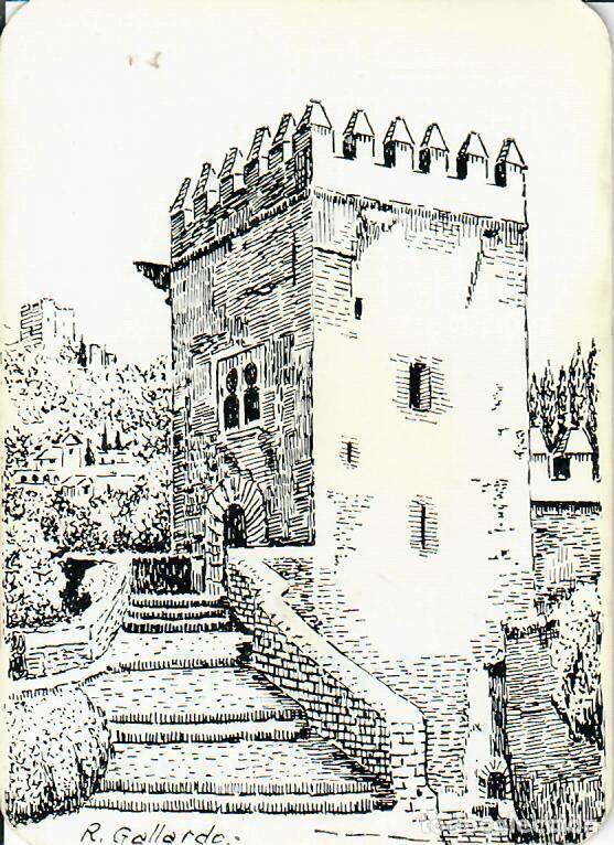 Coleccionismo Calendarios: CALENDARIO DE BOLSILLO - A&Ntilde;O 1980 - GRANADA - ALHAMBRA, TORRE DE LOS PICOS