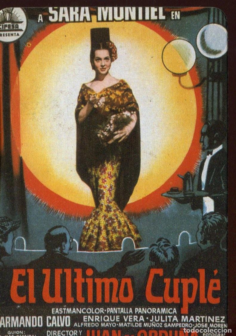 Coleccionismo calendarios: CALENDARIO DE SERIE CINE - 1989 - MP 108 - SARA MONTIEL - EL &Uacute;LTIMO CUPL&Eacute;