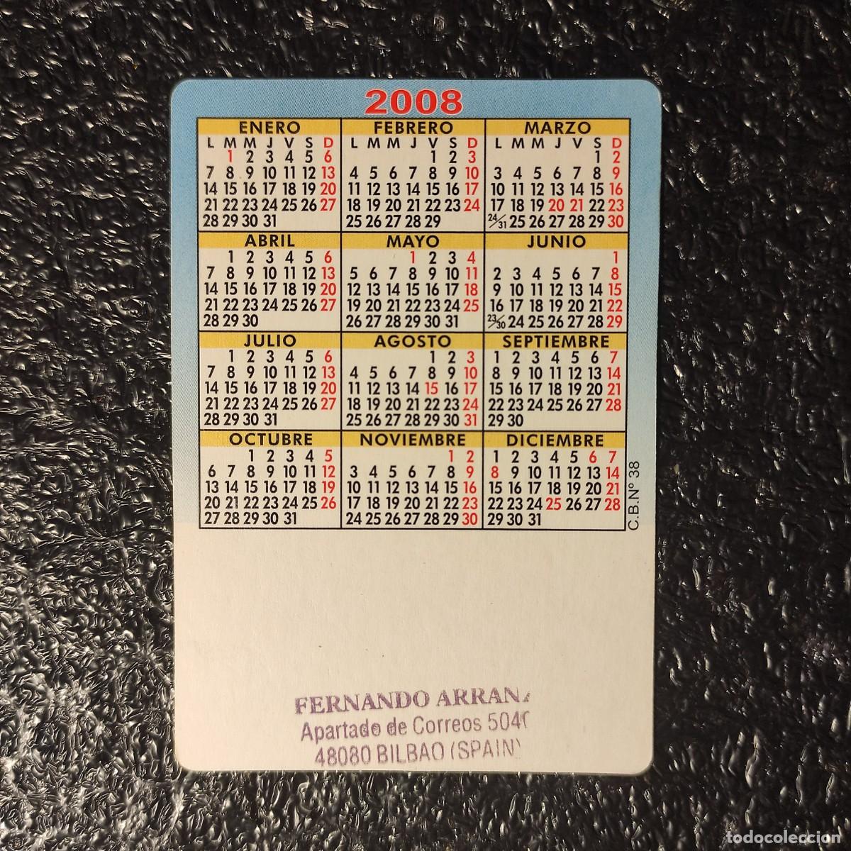 Coleccionismo calendarios: CALENDARIO BOLSILLO .EUSKADI 2008 ** CB38 ** T4 - Foto 2