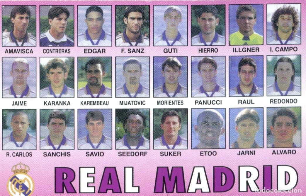 Coleccionismo calendarios: CALENDARIO PUBLICIDAD F&Uacute;TBOL - 1999 - REAL MADRID