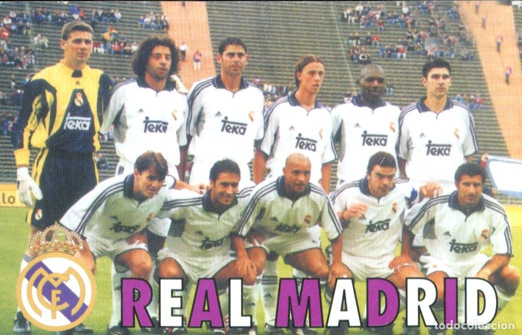 Coleccionismo calendarios: CALENDARIO PUBLICIDAD F&Uacute;TBOL - 2001 - REAL MADRID