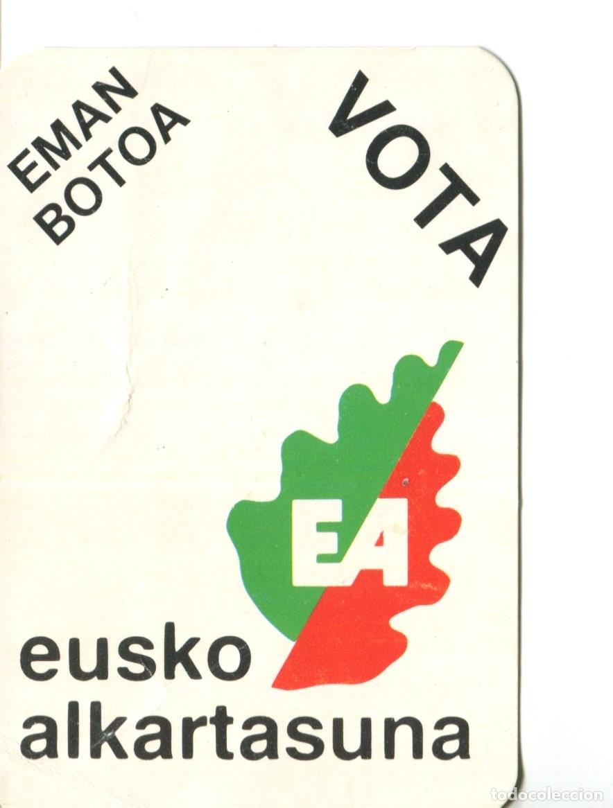 Sammeln von Kalendern: CALENDARIO BOLSILLO. POLITICO VASCO. EA (EUSKO ALKARTASUNA) 1987